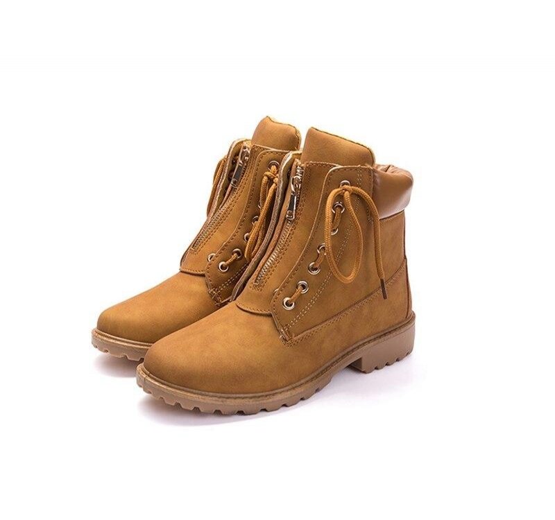 Winter Shoes Women Martin Boots Lace Short Boots Female Casual Platform Women Boots Genuine Leather Botas Mujer Tacon NO.AN